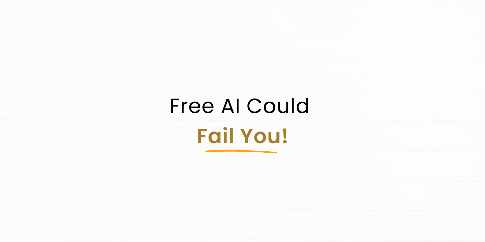 Free AI is giving data which might not be accuate