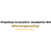 avoid over paraphrasing academic writing