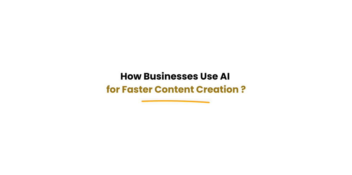 Businesses using AI for content creation