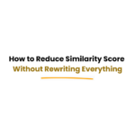 Ways to reduce similarity score without rewriting content